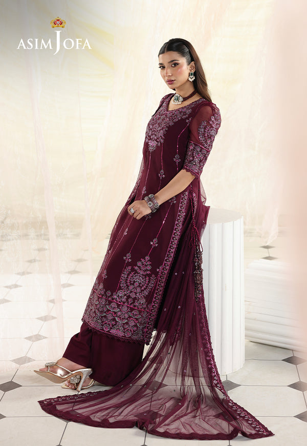 AJUEV-04 EMBROIDERED CHIFFON UNSTITCHED 3 PCS