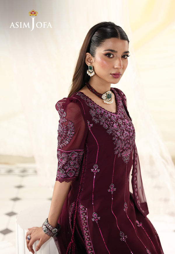 AJUEV-04 EMBROIDERED CHIFFON UNSTITCHED 3 PCS