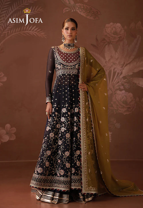 Asim Jofa - AJULD-01 Embroidered Chiffon Unstitched 3 Pcs