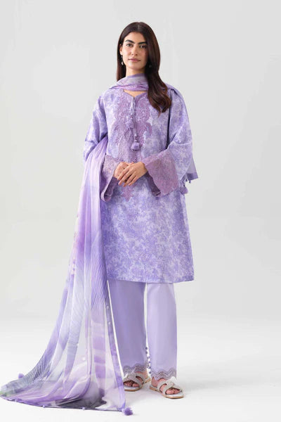 Nishat- 3 Piece - Digital Printed Embroidered Suit