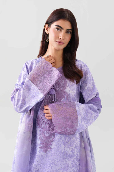 Nishat- 3 Piece - Digital Printed Embroidered Suit