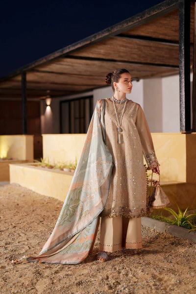 Nishat - 3 Piece - Digital Printed Embroidered Suit