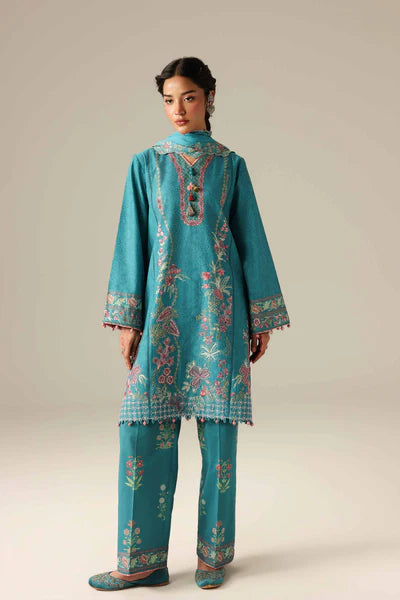 Nishat- 3 Piece - Embroidered Suit