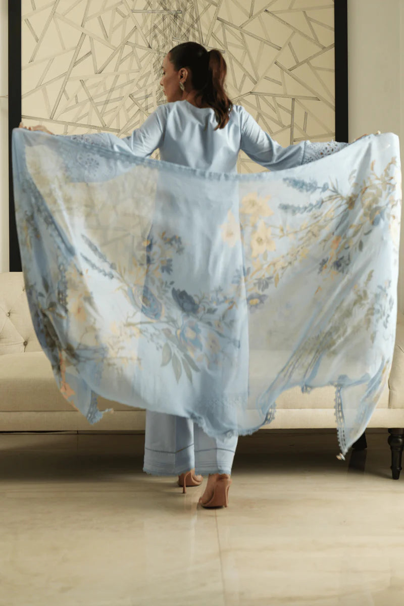 Loome - Azure Trellis - Luxury Lawn Suit