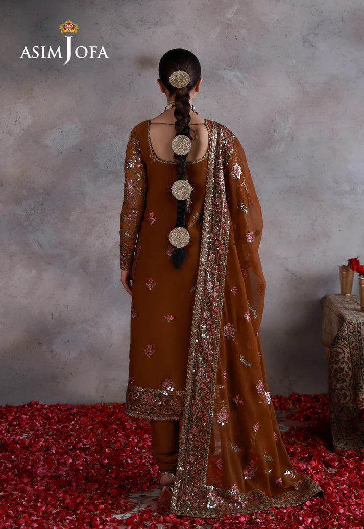 Asim Jofa - AJULN-03 Embroidered Chiffon 3 Pcs
