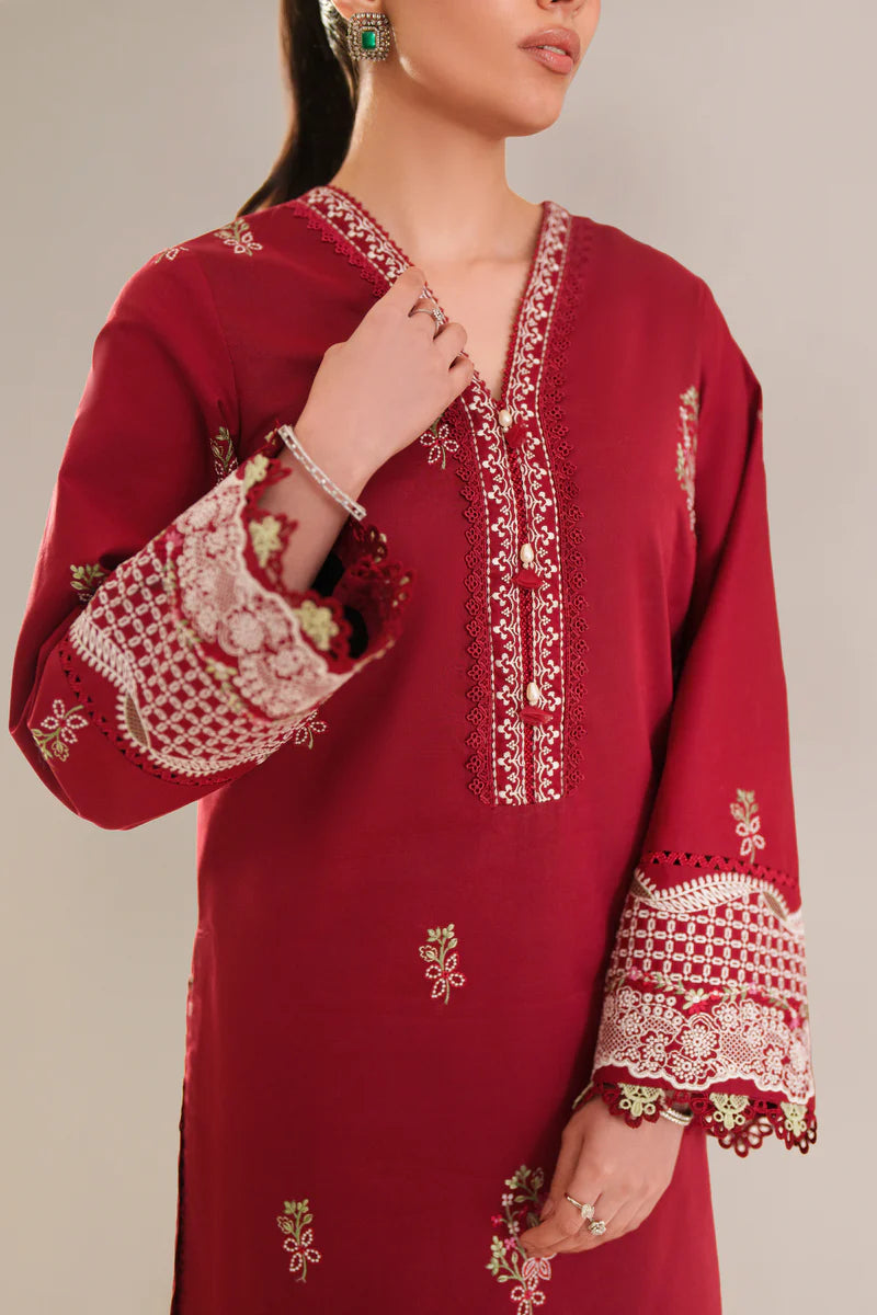 Loome - Crimson - Luxury Lawn Suit