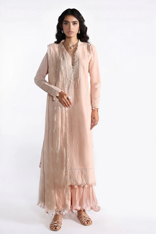 Ideas - 3 Piece Embroidered Lawn Suit with Embroidered Chiffon Dupatta