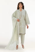 Ideas - 3 Piece Embroidered Lawn Suit with Embroidered Chiffon Dupatta
