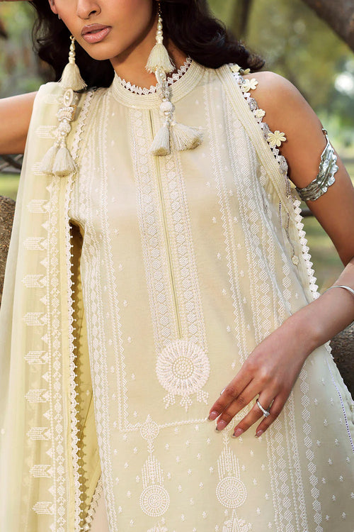 Ideas - 3 Piece Embroidered Lawn Suit with Embroidered Chiffon Dupatta