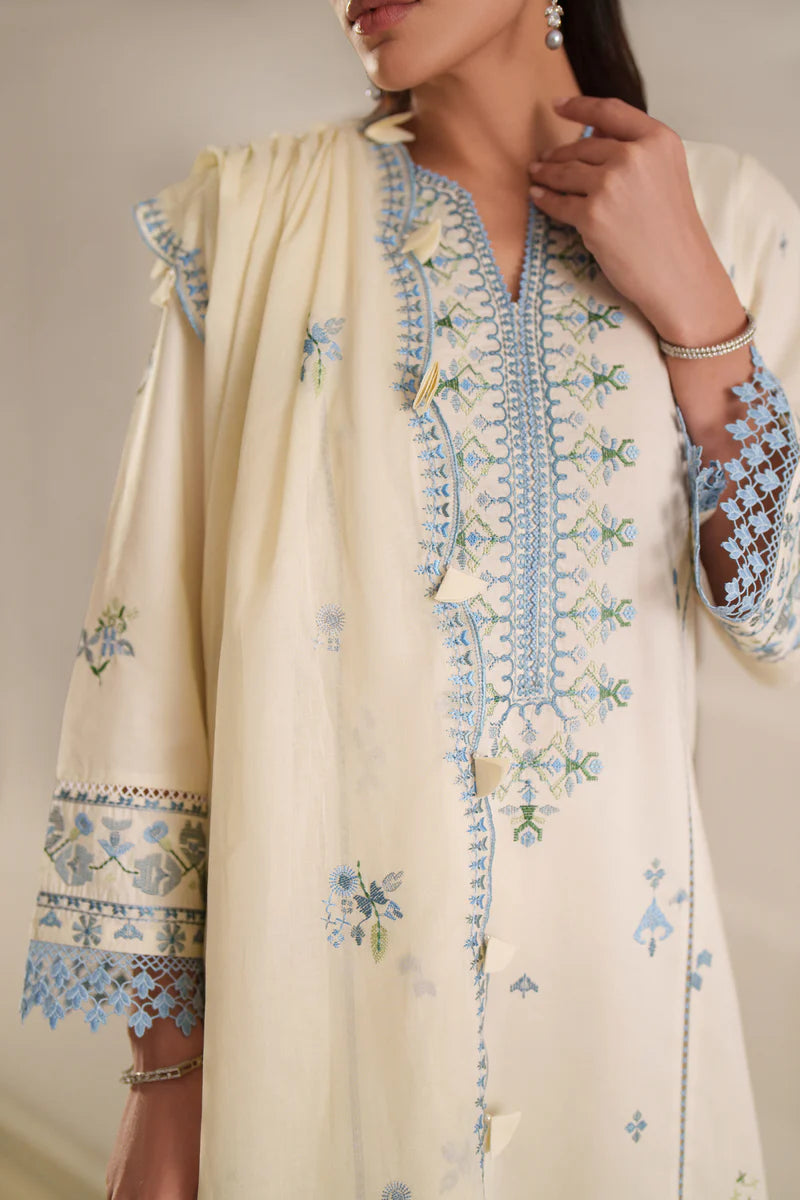 Loome - Ivory Suzani - Luxury Lawn Suit