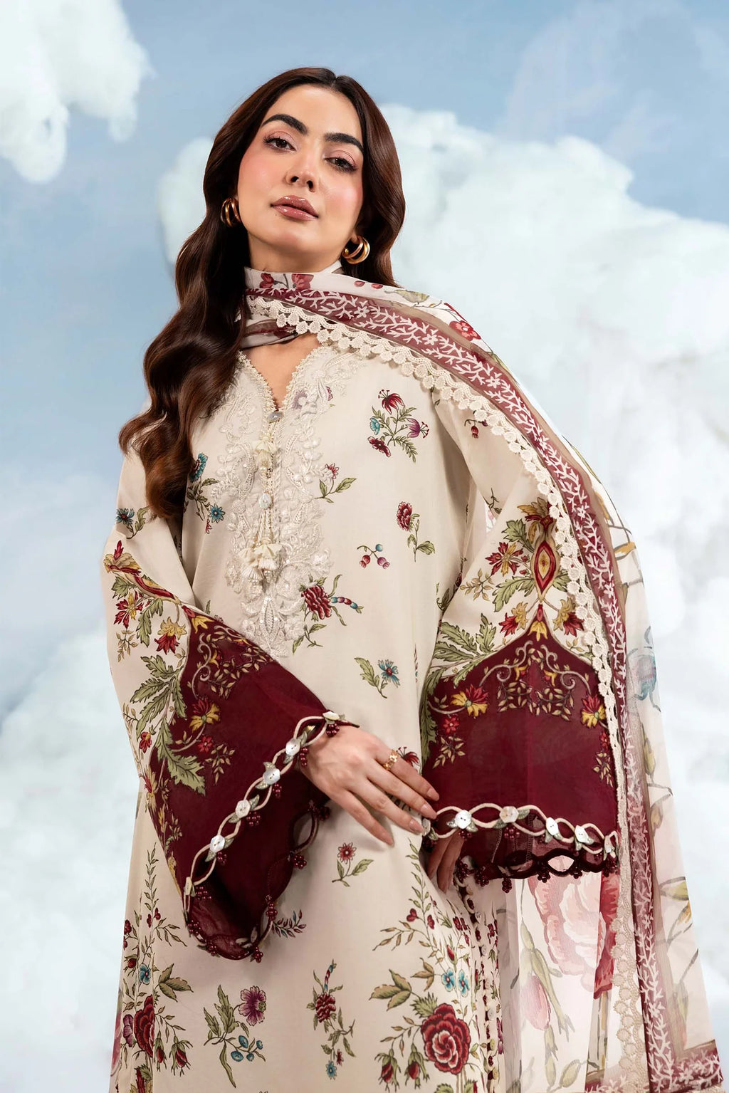 Maria.B - 3 Pc Embroidered Lawn Suit