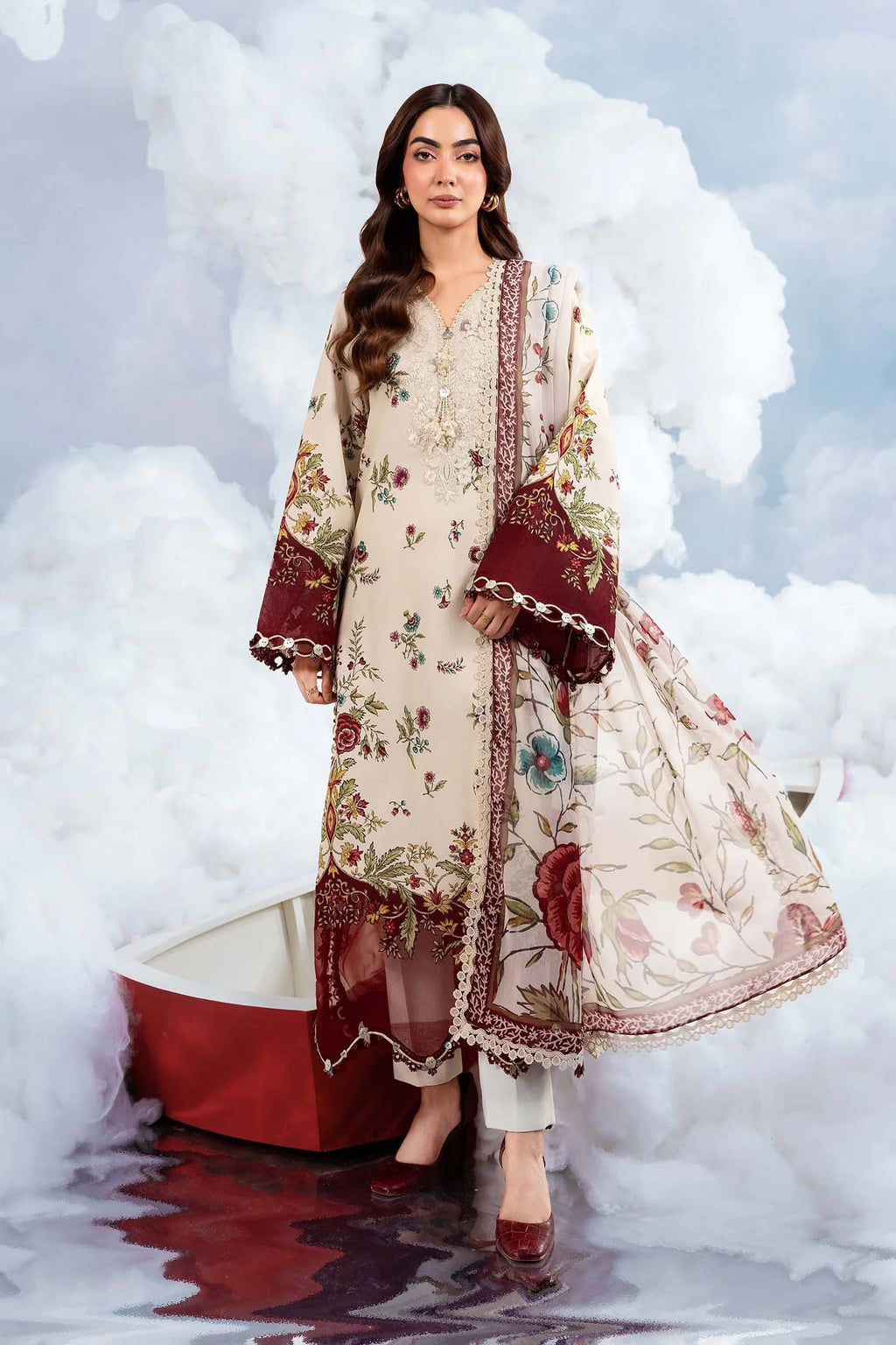 Maria.B - 3 Pc Embroidered Lawn Suit