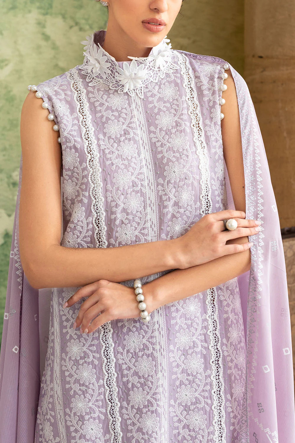 Ideas - 3 Piece Embroidered Lawn Suit with Dupatta