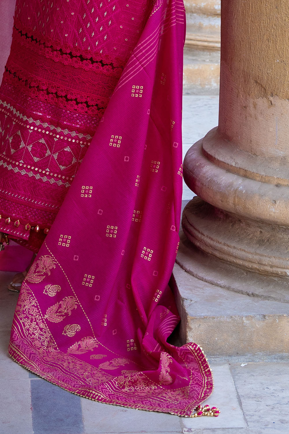 3 Piece Zari & Sequins Embroidered Lawn