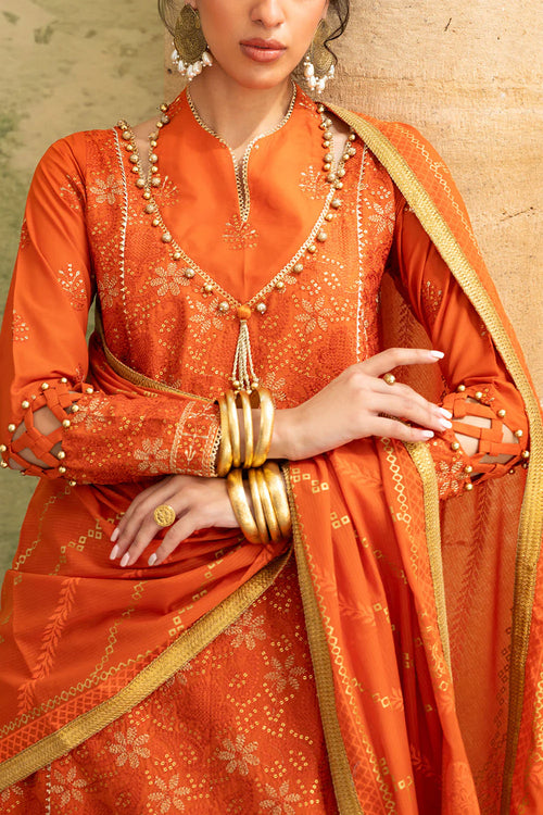 Ideas - 3 Piece Embroidered Lawn Suit with Dupatta