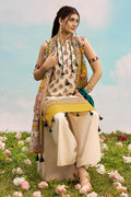 Ideas - 3 Piece Printed Lawn Suit with Dupatta