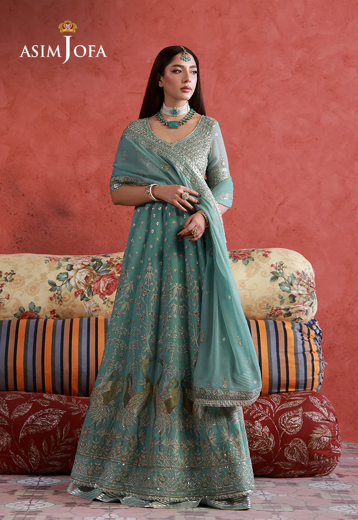 Asim Jofa - AJULN-04 Embroidered Chiffon 3 Pcs