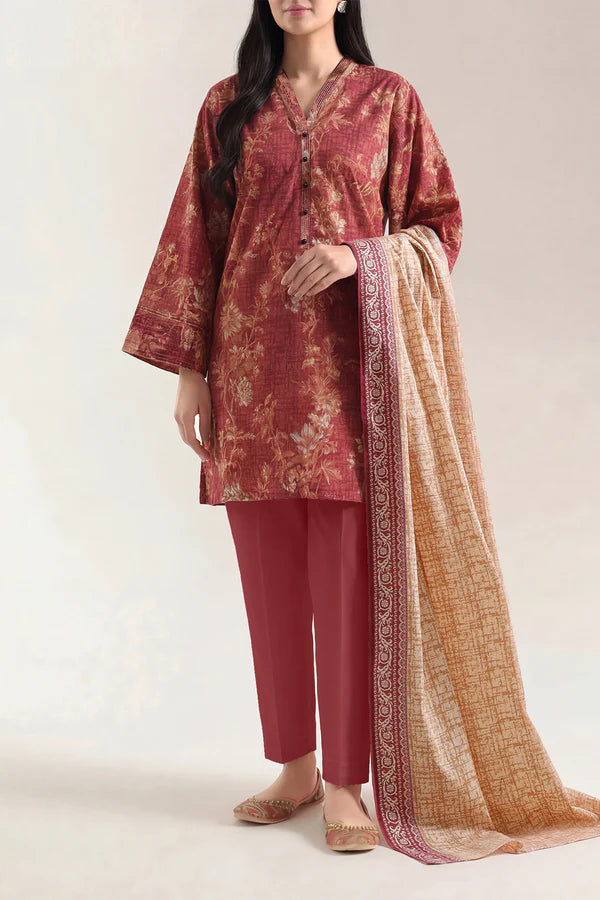 Saya - Printed Lawn 2 Piece (Shirt/Dupatta)